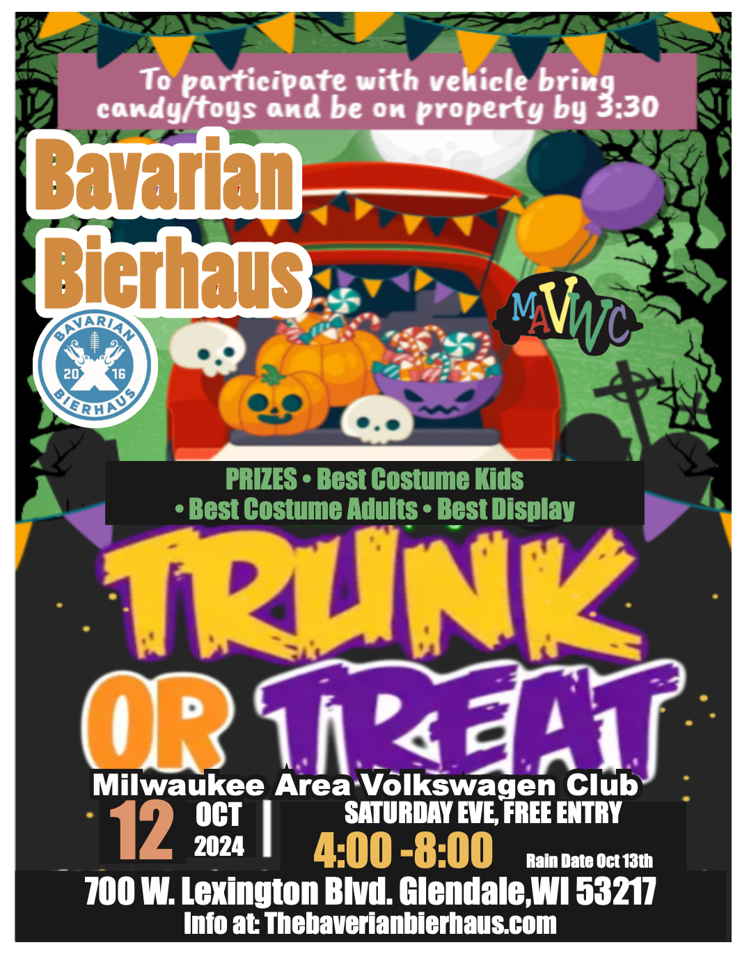 Trunk or Treat 2024 Milwaukee Area Volkswagen Club